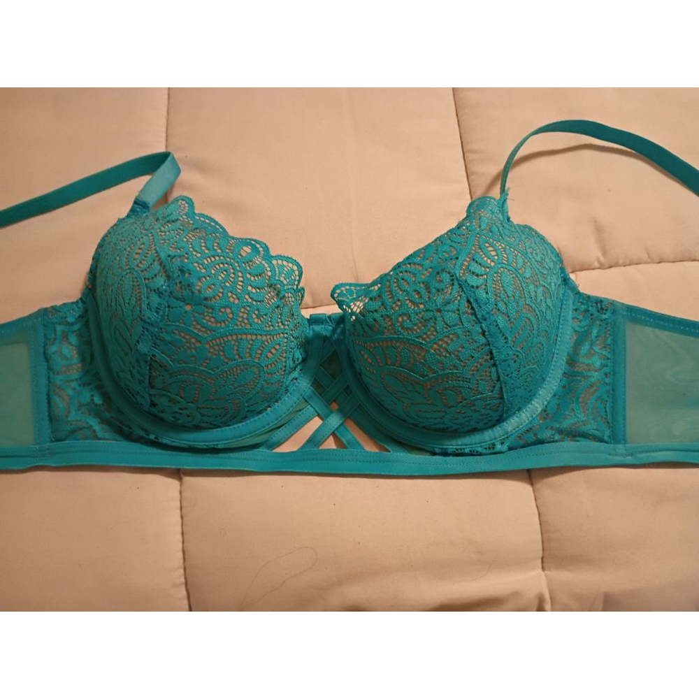 Teal Lace Underwire Bra